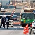 スピード違反取り締まりは路肩のコーンに注意