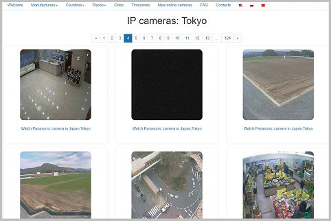 監視カメラ映像をリアルタイムで見れる閲覧サイト「Insecam」検索方法