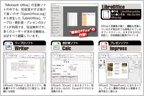 無料で使えるOffice互換ソフト「LibreOffice」