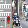 白バイが交通違反取り締まりで潜む交差点とは?