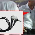 公安警察は耳にかけたPチャンイヤホンでわかる