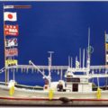 バニラ宣伝カーやマグロ漁船のプラモデルがある
