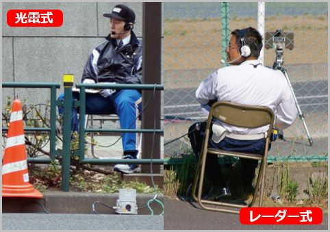 ネズミ捕りでスピード測定されるタイミングは?