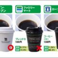 コンビニ100円コーヒーの濃度比較はセブンが一番
