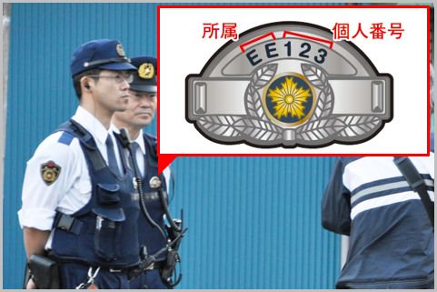 警察官に会ったら確認すべき階級章と番号標とは