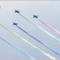 五輪のブルーインパルスは2個編隊が飛んでいた