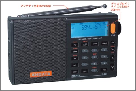 D-808は毎年改良を重ねて化する多機能BCLラジオ