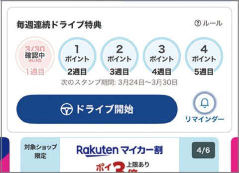 ドライブで楽天ポイントが貯まるポイ活アプリ!