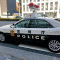 パトカー赤色回転灯は上から見るとブーメラン型